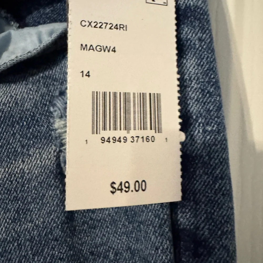 Celebrity Pink Women's Distressed Blue Straight Leg Jeans - Picture 3 of 4